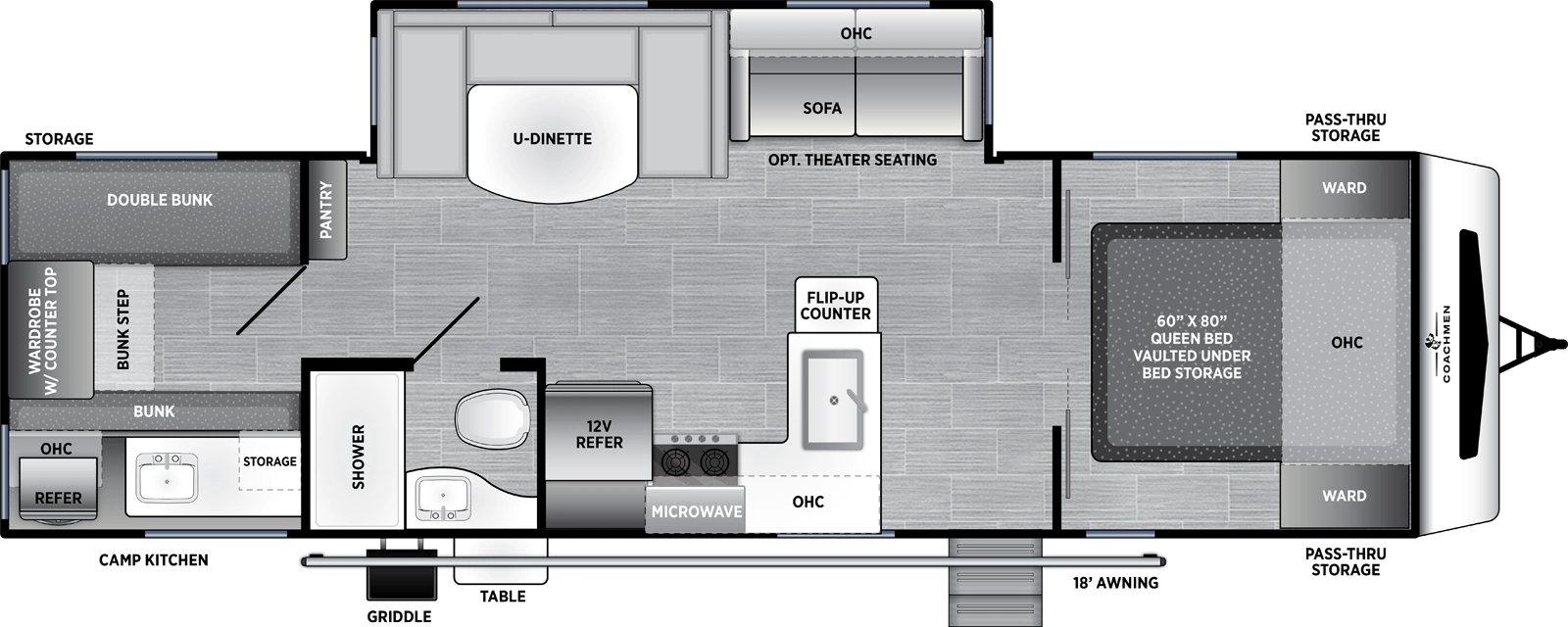 Freedom Express Ultra Lite 292BHDS Floorplan